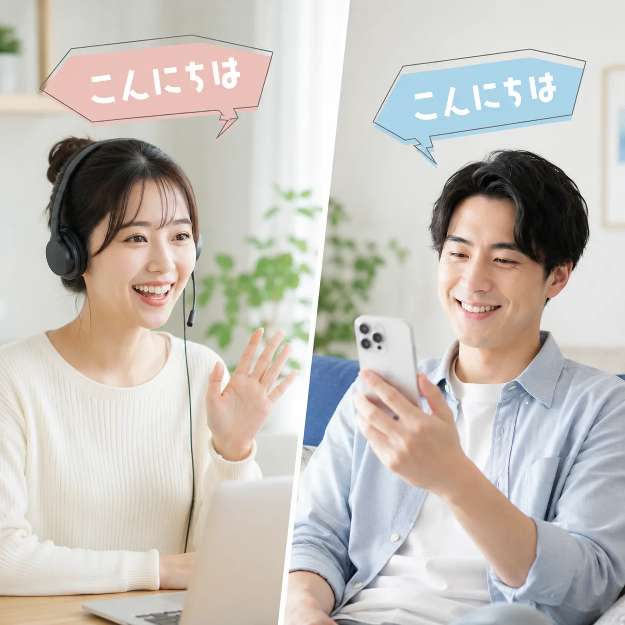 お客様と楽しく会話するチャットレディのお仕事